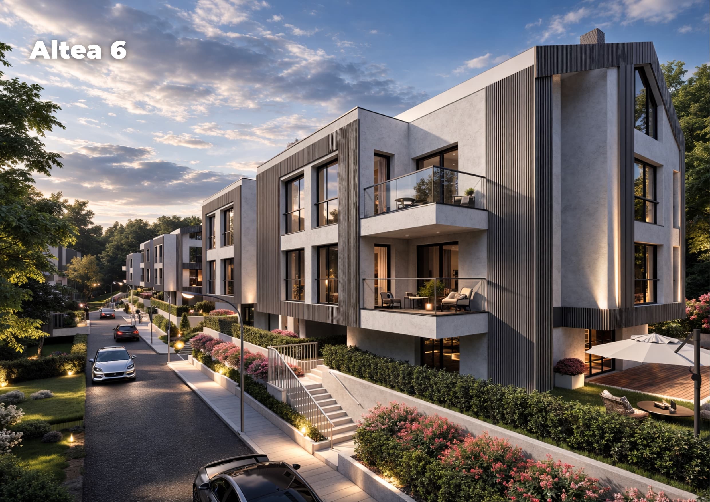 Дневен екстериорен изглед на Altea 6 — жилищна сграда в комплекс ALTEA Residence